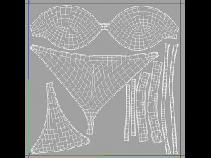 teen girl in underwear 3D Model