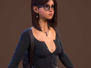 teenage girl Modello 3D