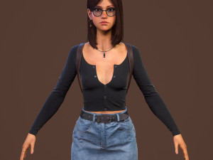 teenage girl Modello 3D