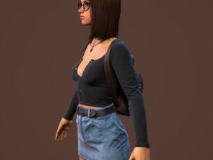 teenage girl Modello 3D