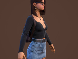 teenage girl Modello 3D