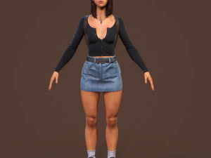 teenage girl 3D Model