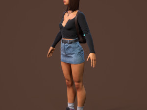 teenage girl Modello 3D