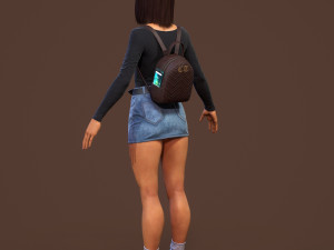 teenage girl Modello 3D