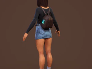 teenage girl 3D Model