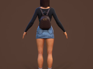 teenage girl Modello 3D