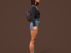 teenage girl Modello 3D