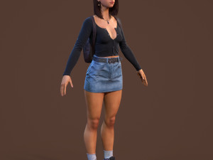 teenage girl Modello 3D