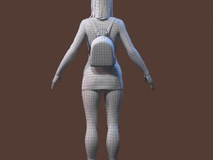 teenage girl Modello 3D