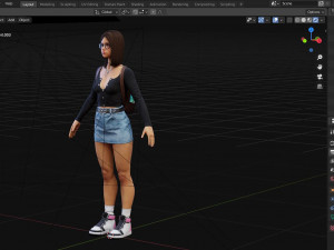 teenage girl Modello 3D