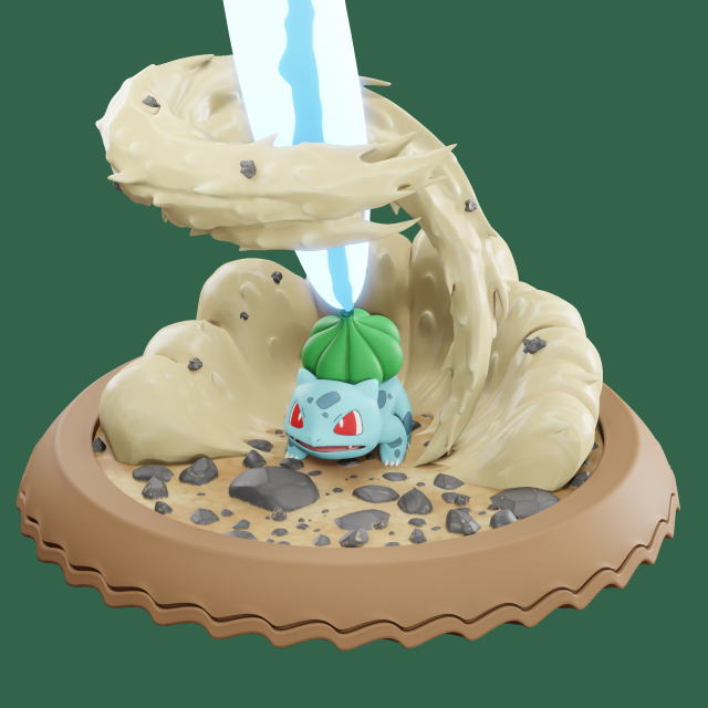 Bulbasaur sculpt for zbrush 3D 모델 .c4d .max .obj .3ds .fbx .stl .blend 