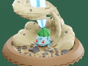 Scultura di Bulbasaur per zbrush Modello 3D