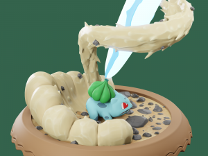 Bulbasaur sculpt for zbrush 3D 모델