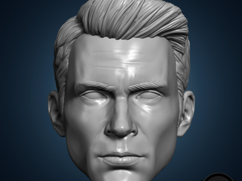 Chris Evans Captain America 3D printable for action figures Model Cetak 3D