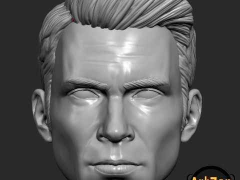 Chris Evans Captain America 3D printable for action figures Model Cetak 3D