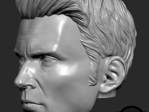 Chris Evans Captain America 3D printable for action figures Model Cetak 3D