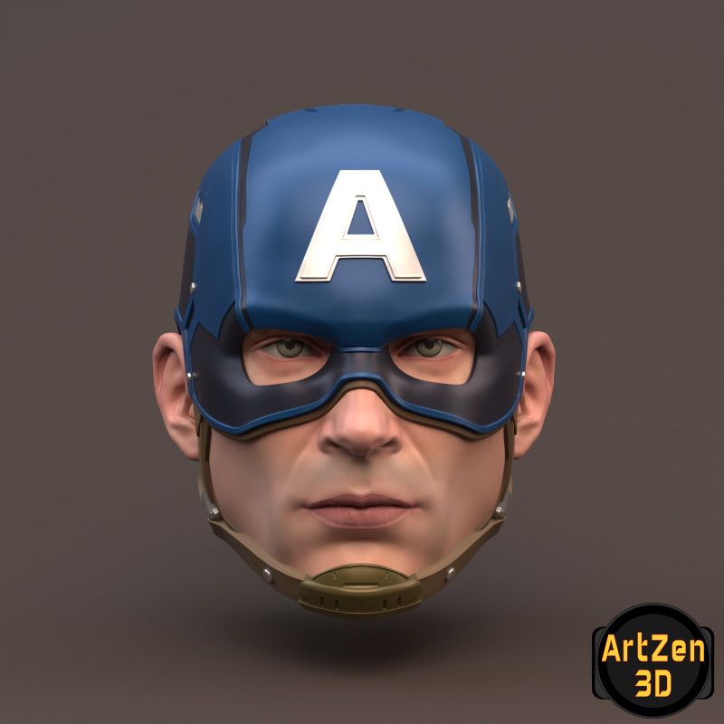 Captain America Steve Rogers 3D printable for action figures 3D 打印模型 .c4d .max .obj .3ds .fbx .stl .blend 