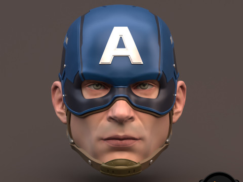 Captain America Steve Rogers 3D printable for action figures 3D-printmodel