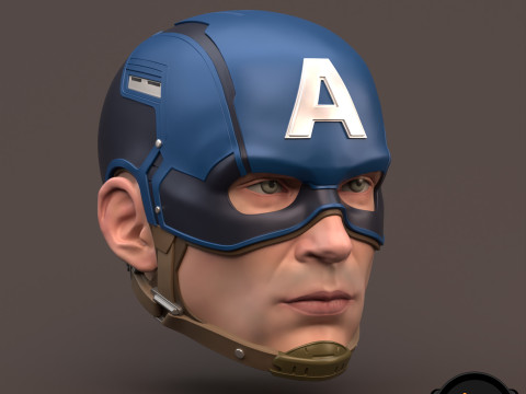 Captain America Steve Rogers 3D printable for action figures 3D 打印模型