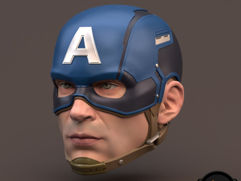 Captain America Steve Rogers 3D printable for action figures 3D 打印模型
