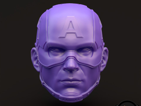 Captain America Steve Rogers 3D printable for action figures 3D 打印模型