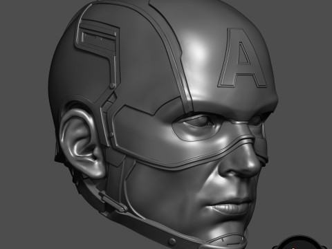 Captain America Steve Rogers 3D printable for action figures 3D 打印模型
