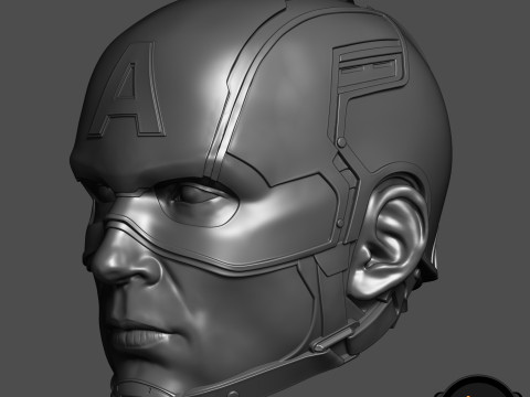 Captain America Steve Rogers 3D printable for action figures 3D 打印模型