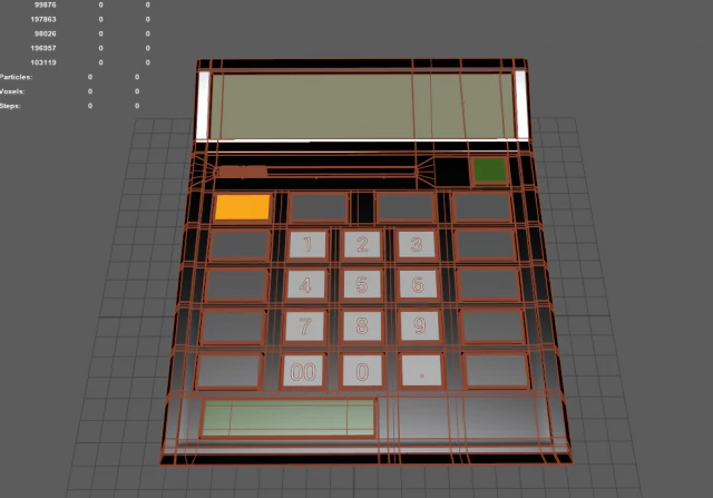 calculadora Modelo 3D .c4d .max .obj .3ds .fbx .stl .blend 