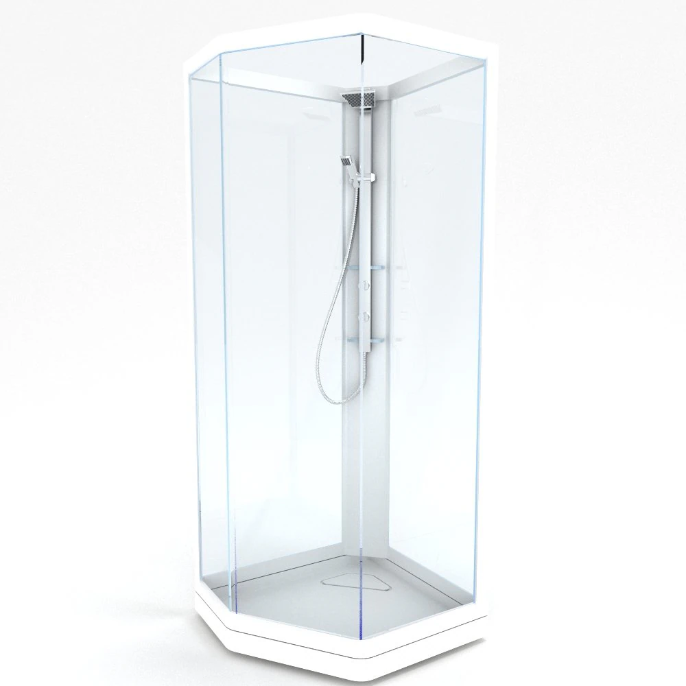 shower stall 3D Model .c4d .max .obj .3ds .fbx .stl .blend 