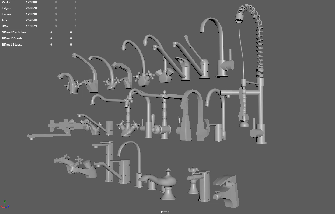 crane collection 3D Model .c4d .max .obj .3ds .fbx .stl .blend 