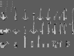 crane collection 3D Model