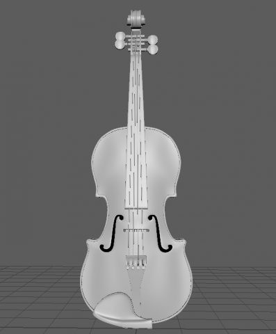 violin 3D 模型 .c4d .max .obj .3ds .fbx .stl .blend 