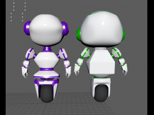 robots boy and girl 3D 模型