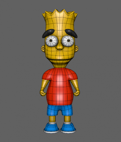 bart simpsons 3D Print Model .c4d .max .obj .3ds .fbx .stl .blend 