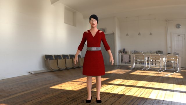 guest female low poly game ready model 3D Model .c4d .max .obj .3ds .fbx .stl .blend 