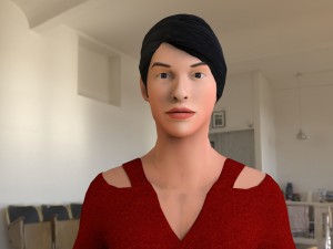 guest female low poly game ready model 3D Model