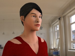 guest female low poly game ready model 3D Model