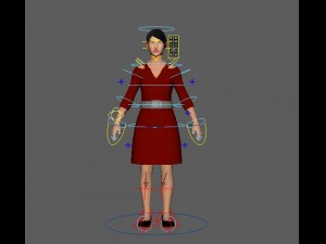 guest female low poly game ready model 3D Model