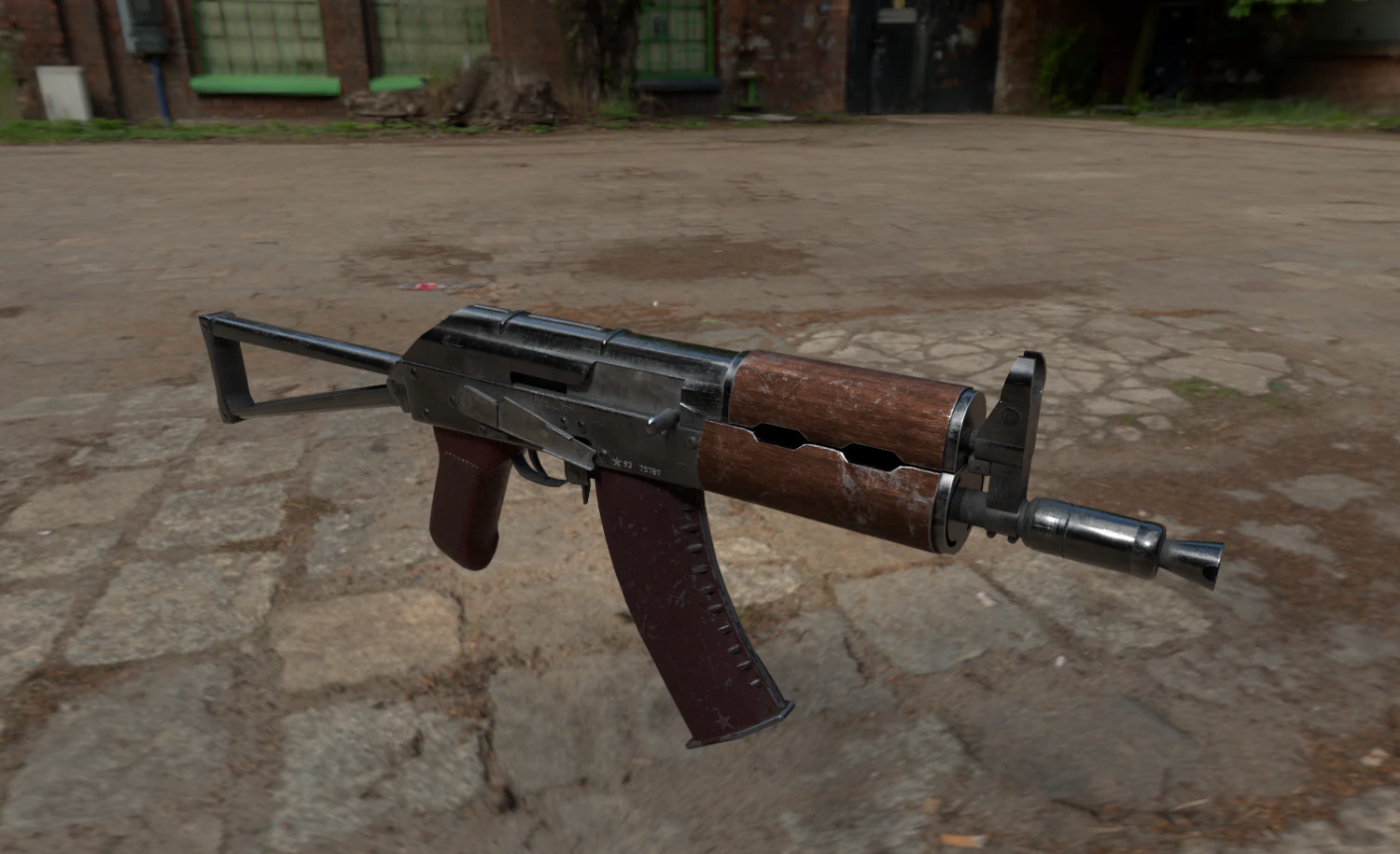 AKS-74U 3D Model .c4d .max .obj .3ds .fbx .stl .blend 