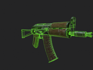 AKS-74U Modelo 3D