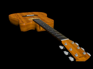 古典吉他 3D 模型