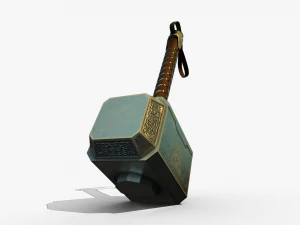 marteau de thor mjolnir low poly Modèle 3D