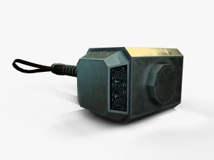 thor hammer mjolnir low poly 3D Model