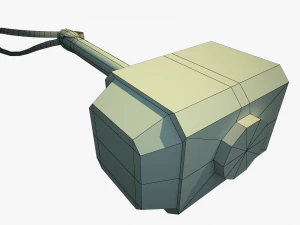 thor hammer mjolnir low poly 3D Model
