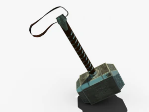 thor hammer mjolnir low poly 3D Model