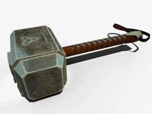 thor hammer mjolnir low poly 3D Model