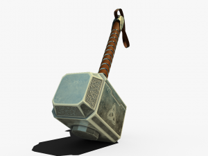 thor hammer mjolnir low poly 3Dモデル