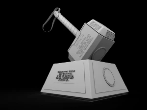 marteau de thor mjolnir avec base Modèle 3D