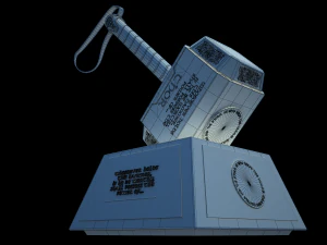 marteau de thor mjolnir avec base Modèle 3D