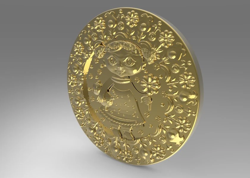 tooth fairy coin 3D Model .c4d .max .obj .3ds .fbx .stl .blend
